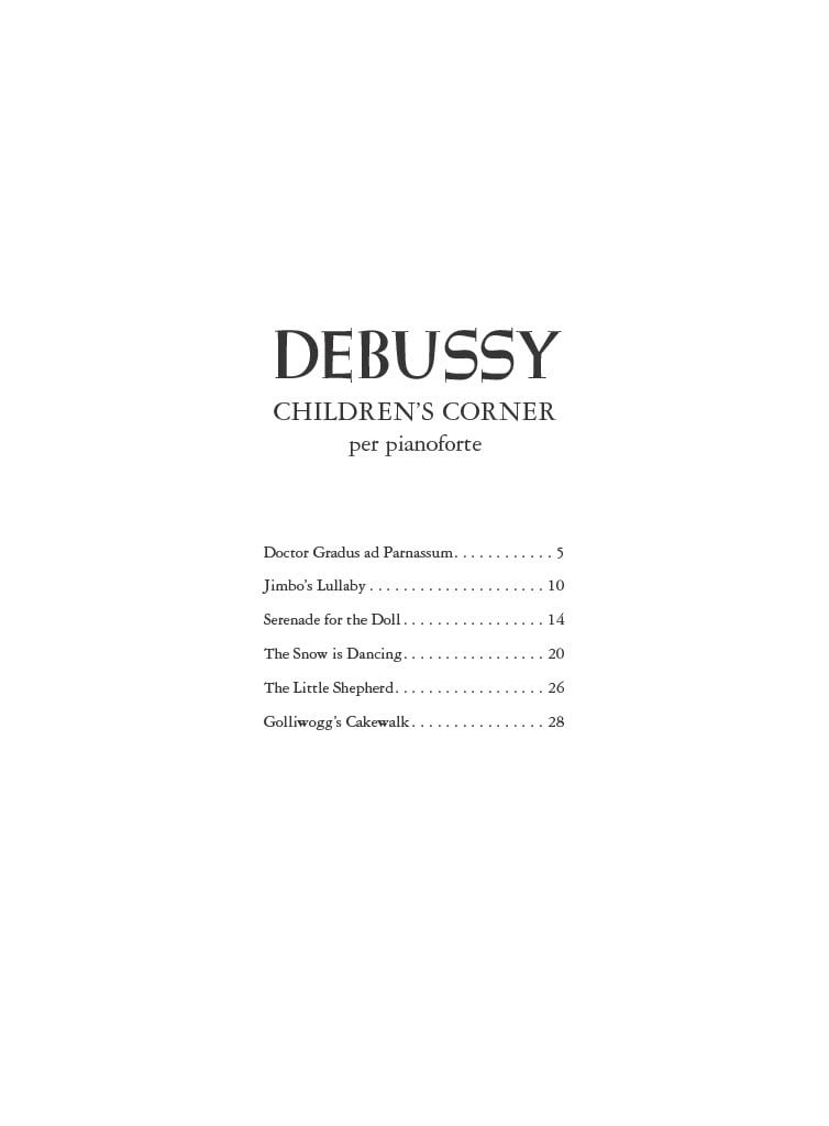 Children?S Corner - Piano