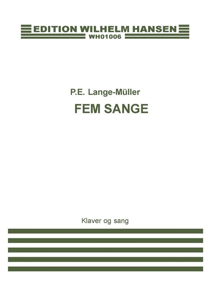 Fem Sange Op. 1