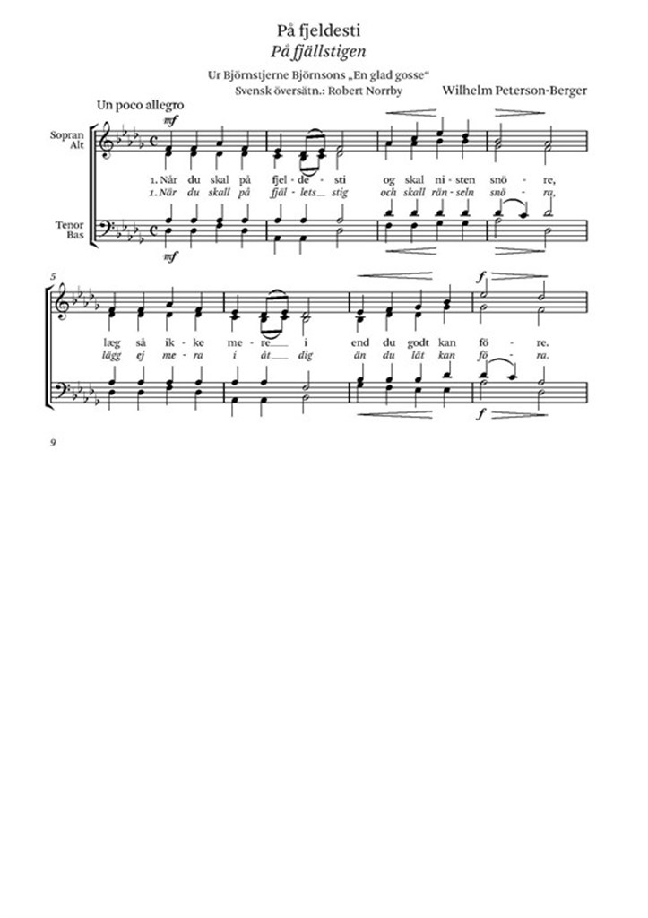 Wilhelm Peterson-Berger Pa Fjeldesti Op. 11 No. 4