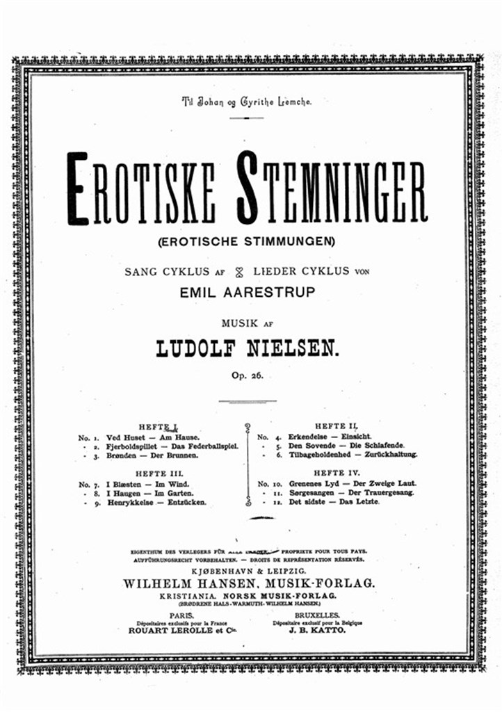 Erotiske Stemninger Op. 26
