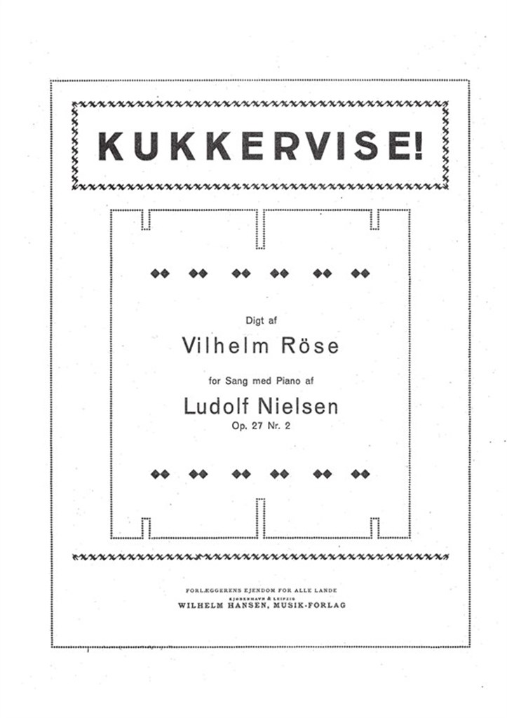 Kukkervise Op. 27 Nr. 2