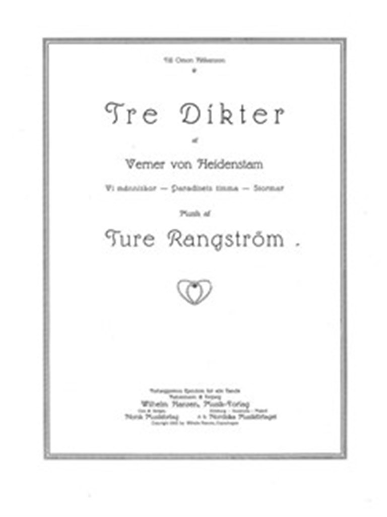 Tre Dikter Af Verner Von Heidenstam