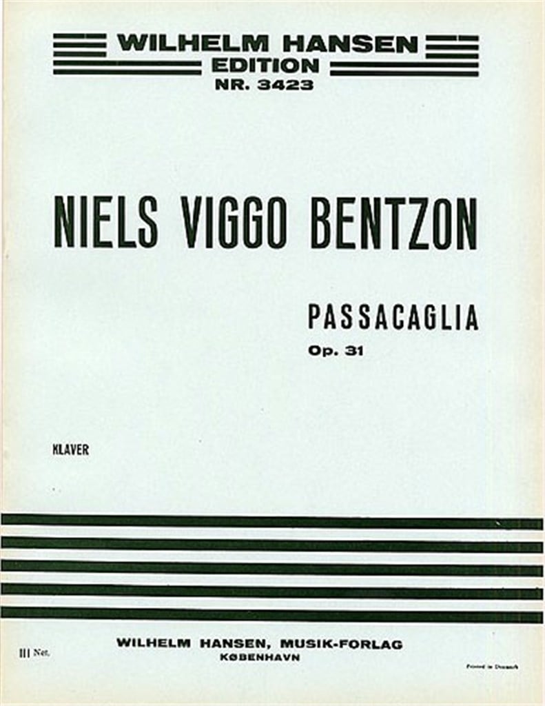 Passacaglia For Piano Op. 31