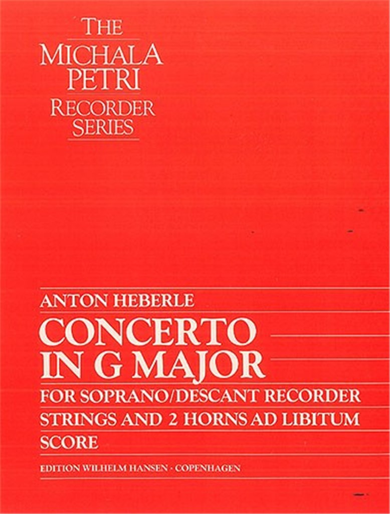 Concerto In G Major For Recorder and Strings