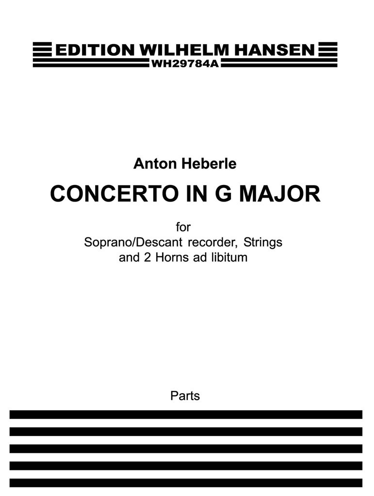 Concerto In G Major For Recorder And Strings
