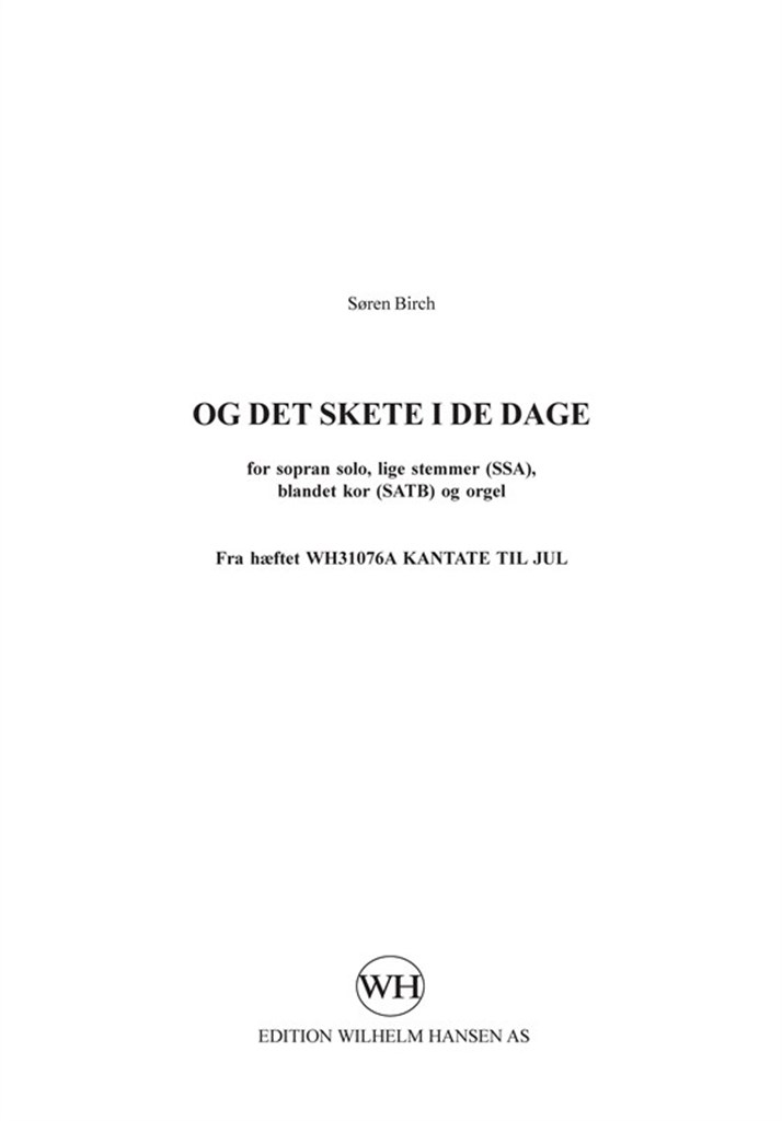 Og Det Skete I De Dage