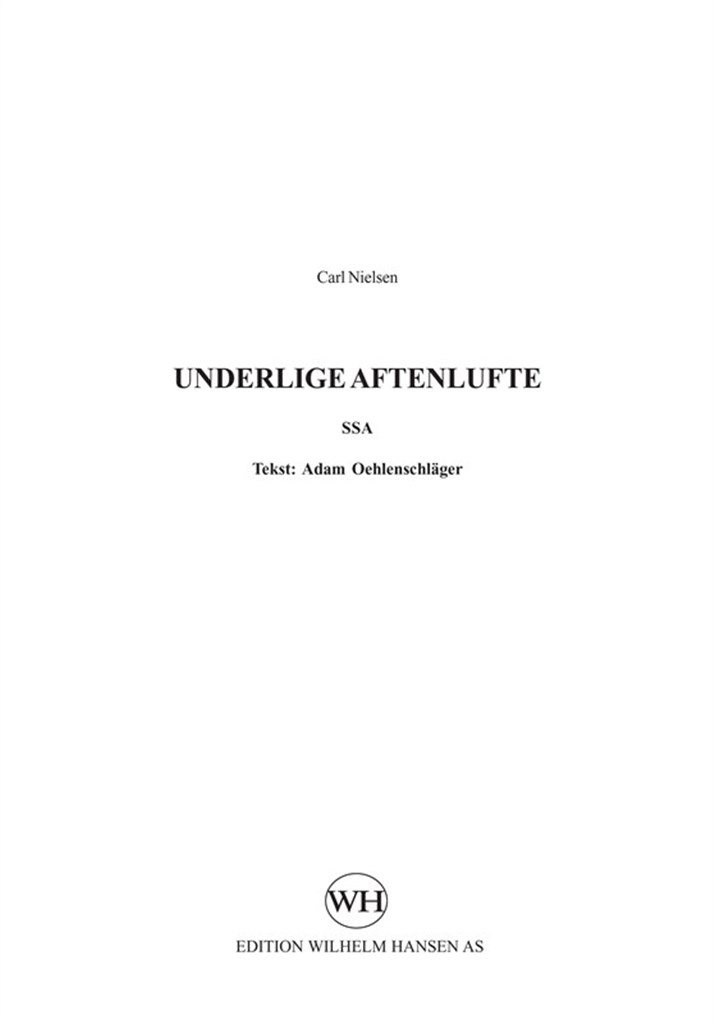 Underlige Aftenlufte