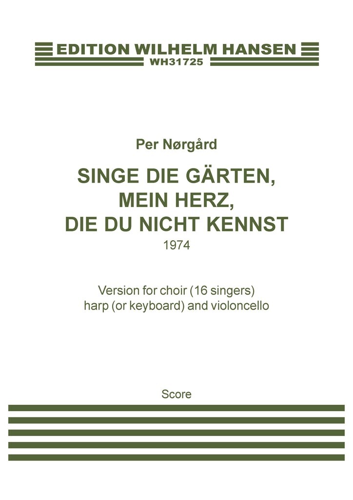 Singe die Gärten, mein Herz, die du nicht kennst