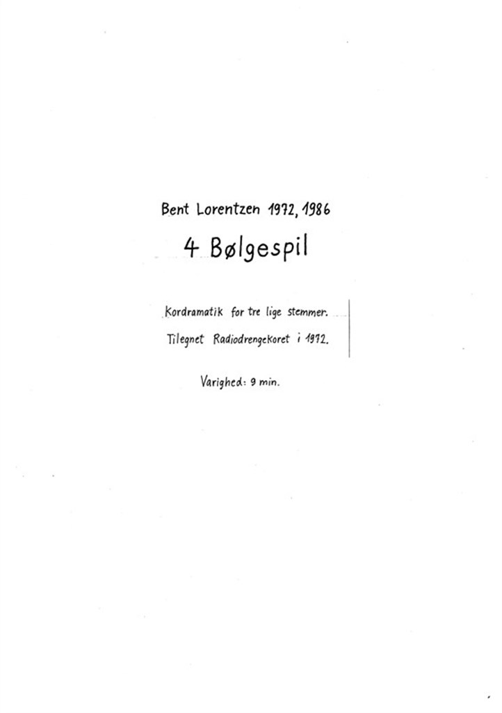 4 Bølgespil - 1972/86
