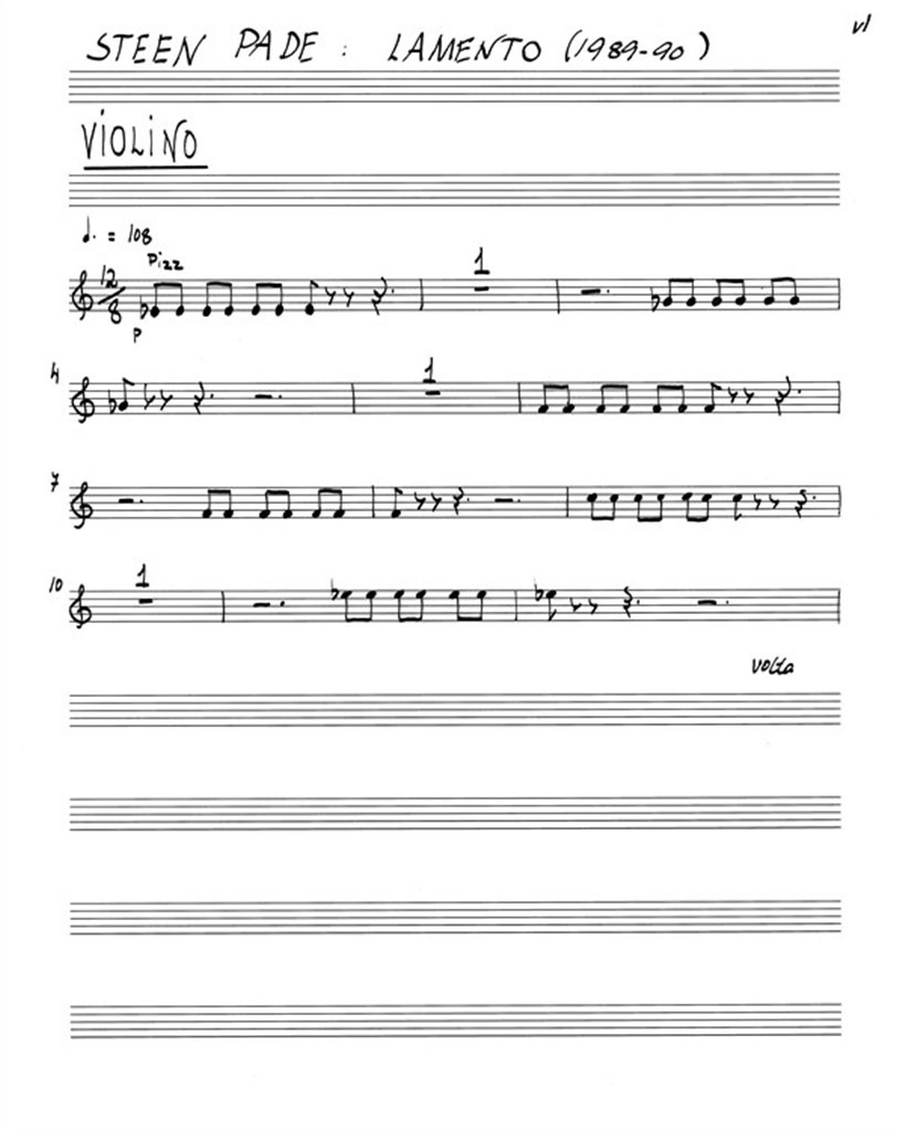 Lamento For Piano Quartet (Parts)
