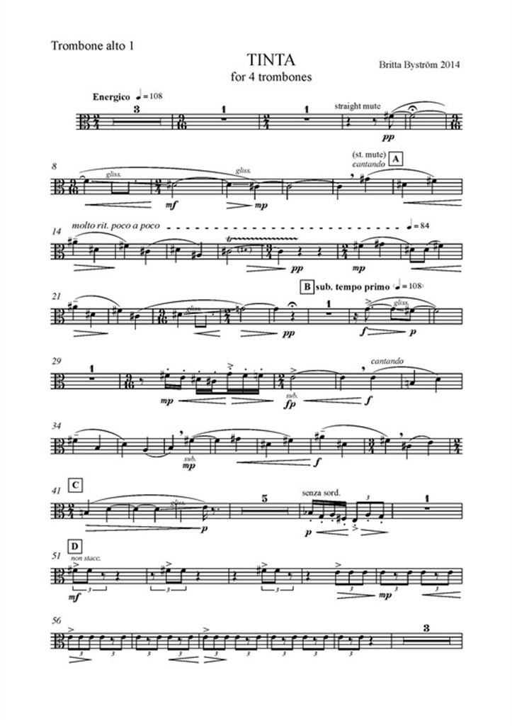 Tinta - For Four Trombones