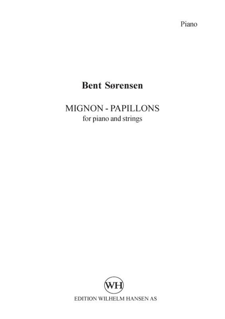 Mignon - Papillons For Piano and Strings