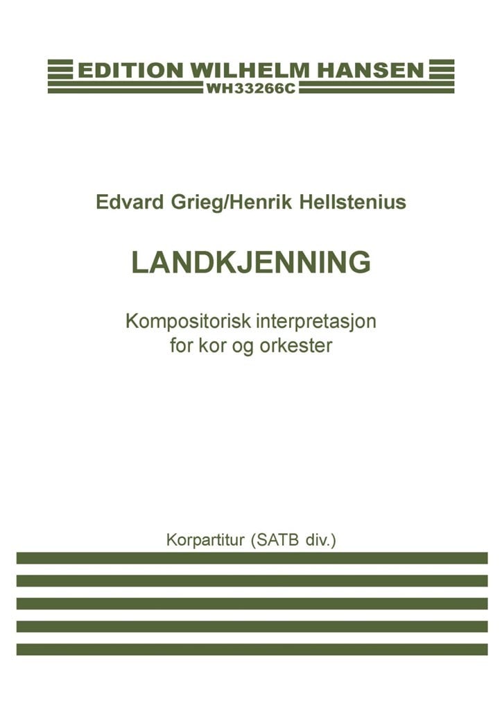 Edvard Grieg: Landkjenning (Vocal Score)