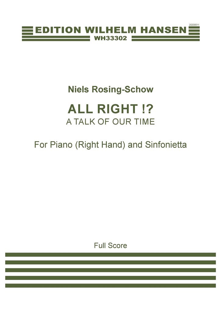 All Right!? (A Talk Of Our Time)