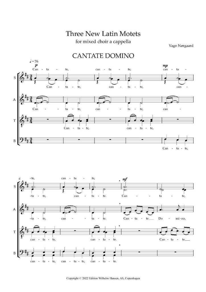 Three New Latin Motets