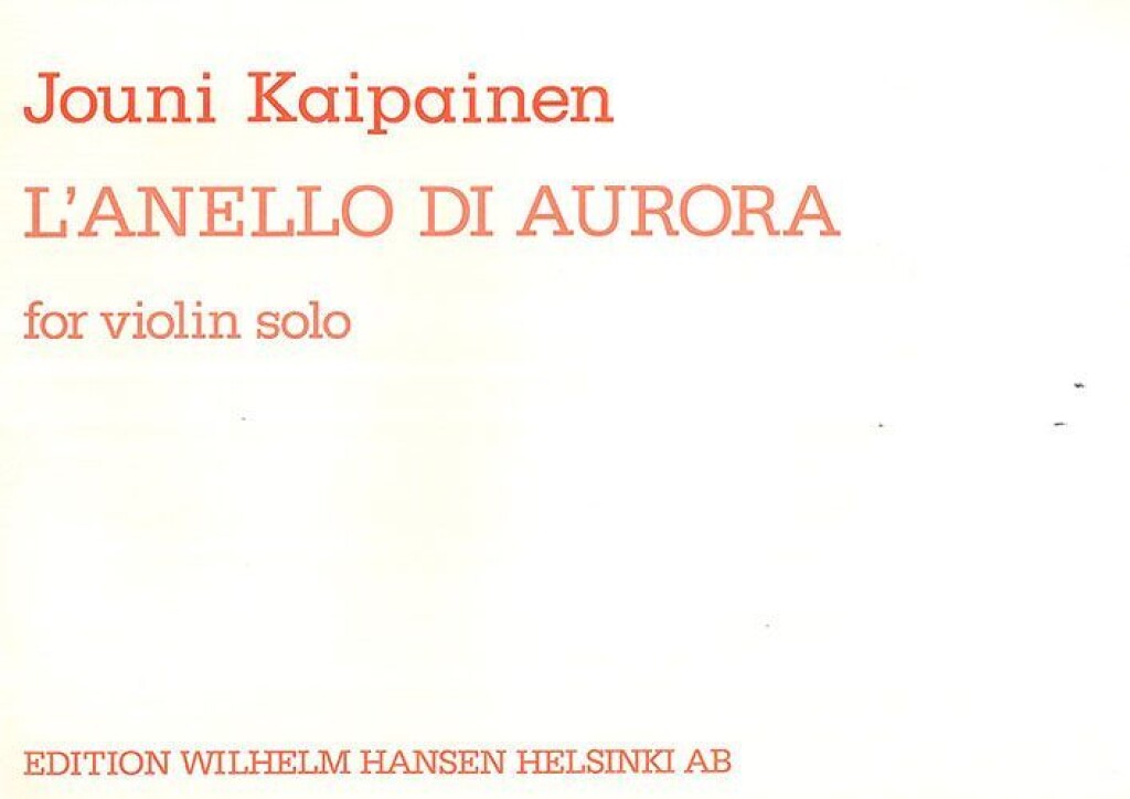L'anello Di Aurora Op.34