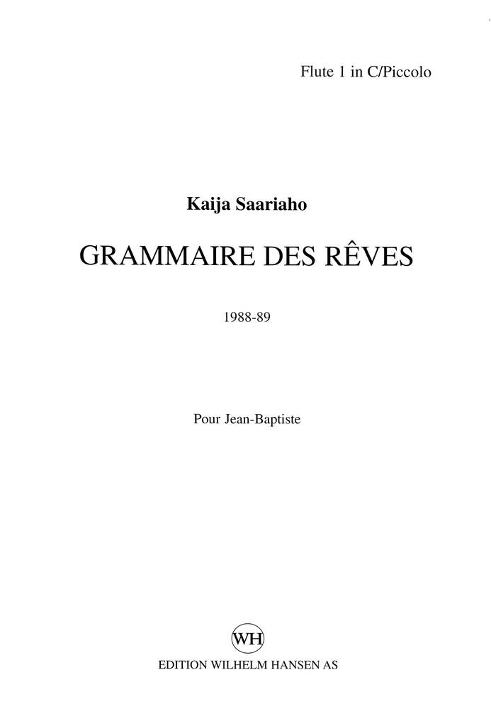 Grammaire Des Reves