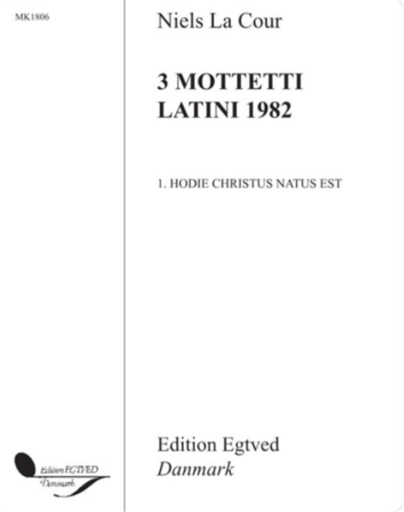 Hodie Christus Natus Est (3 Mottetti Latini 1982)
