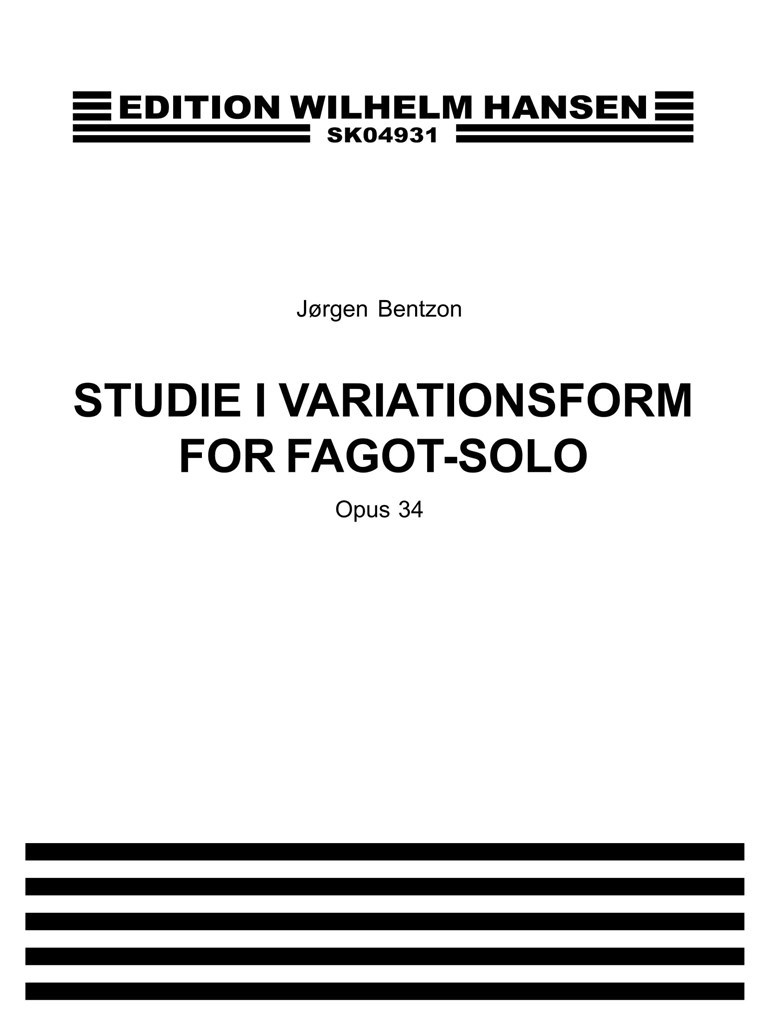 Studie i Variationsform For Fagot Solo Op. 34