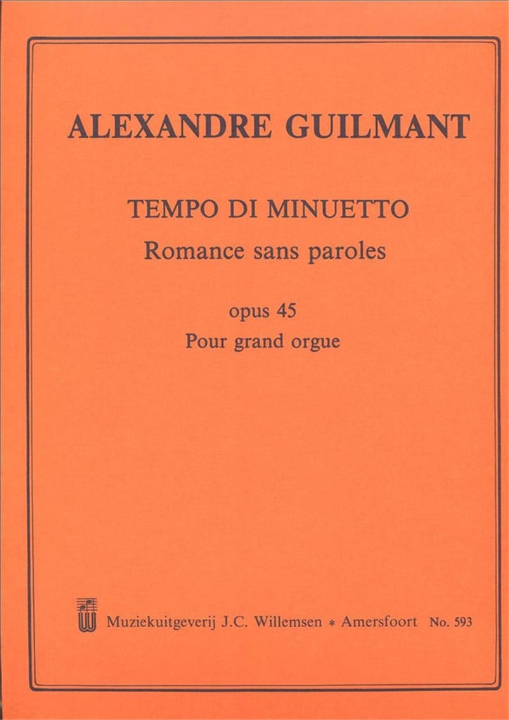 Tempo Di Minuetto Romance Sans Paroles Opus 45