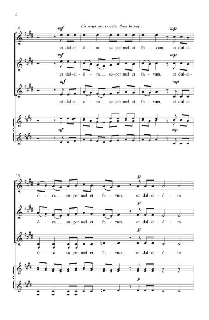Justitiae Domine for Upper Voices