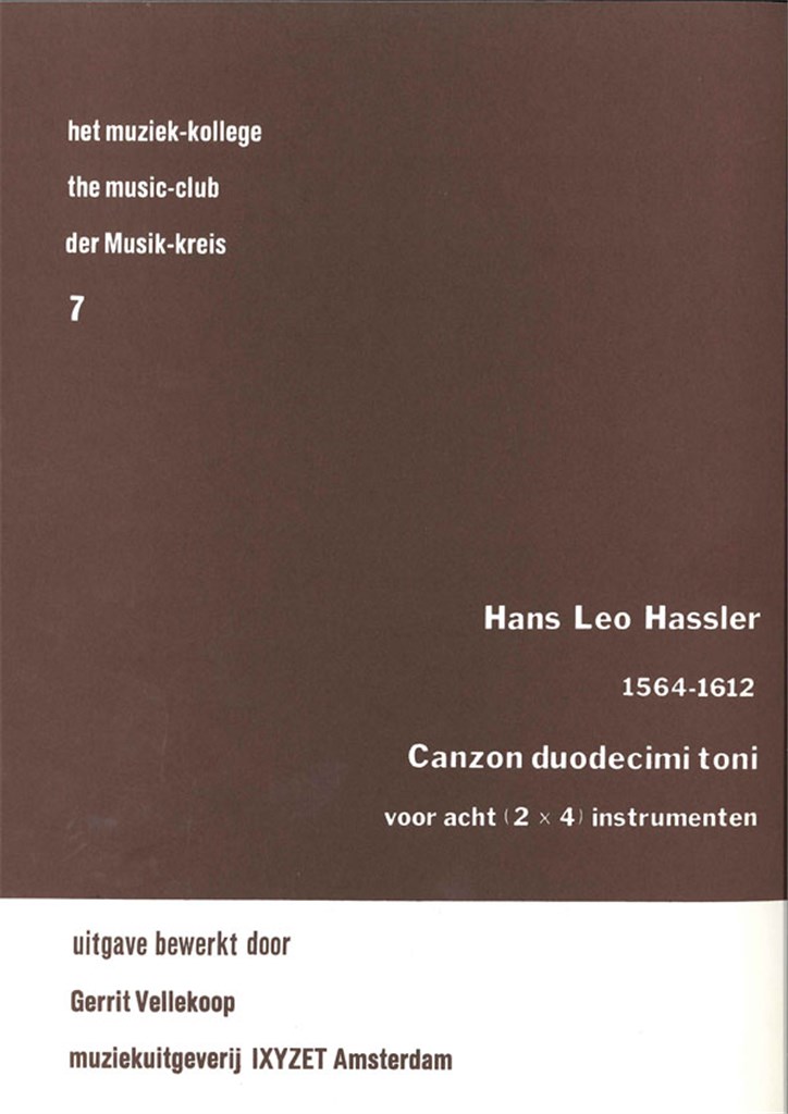 Canzon A8 Duodecimi Toni (Muziek