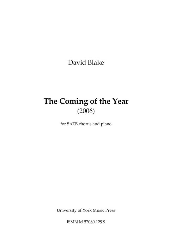 The Coming of the Year