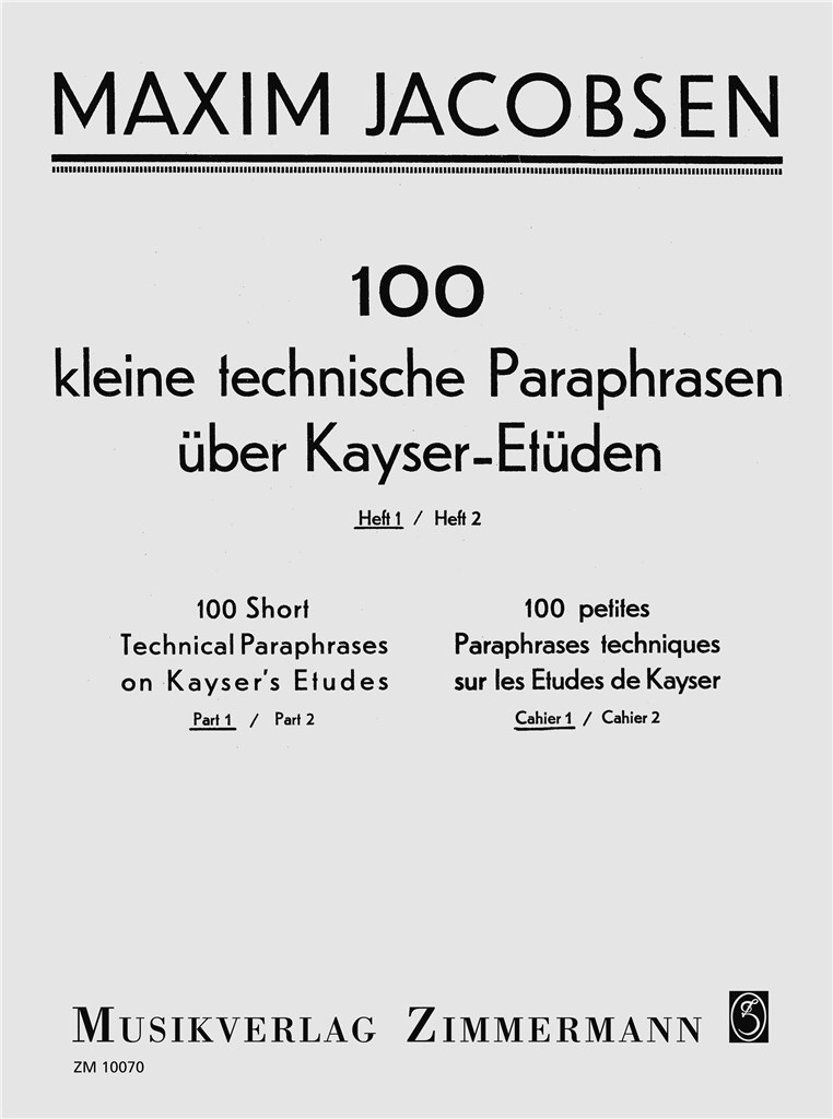 100 technische Paraphrasen über Kayser-Etüden 1