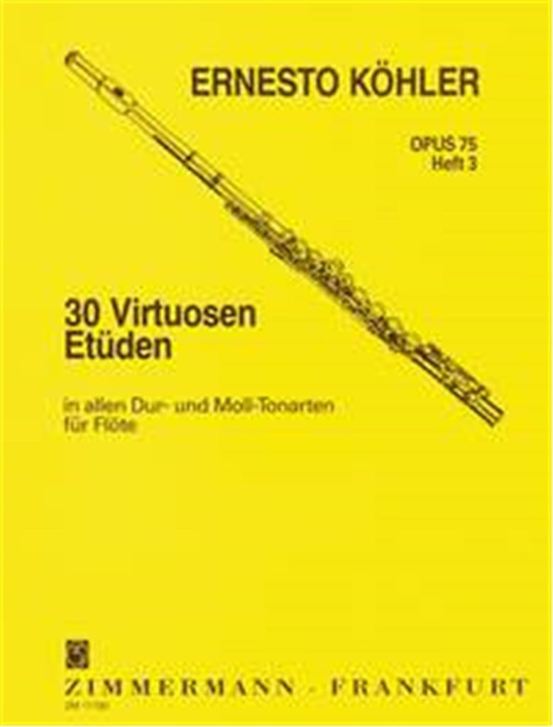 30 Virtuoso Studies Op.75 For Flute - Book 3