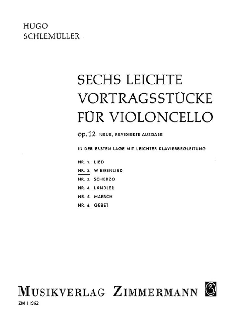 Sechs leichte Vortragsstücke op. 12/2