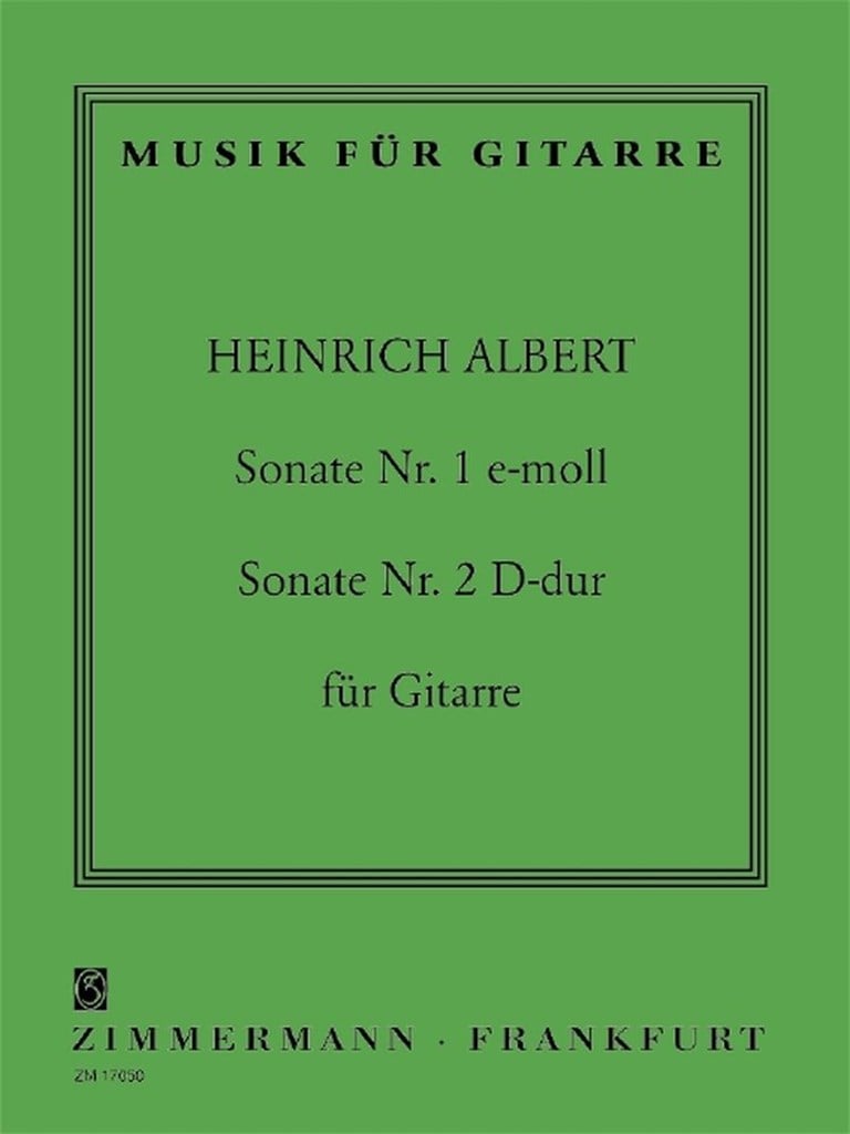 Sonate Nr. 1 e-Moll / Sonate Nr. 2 D-Dur