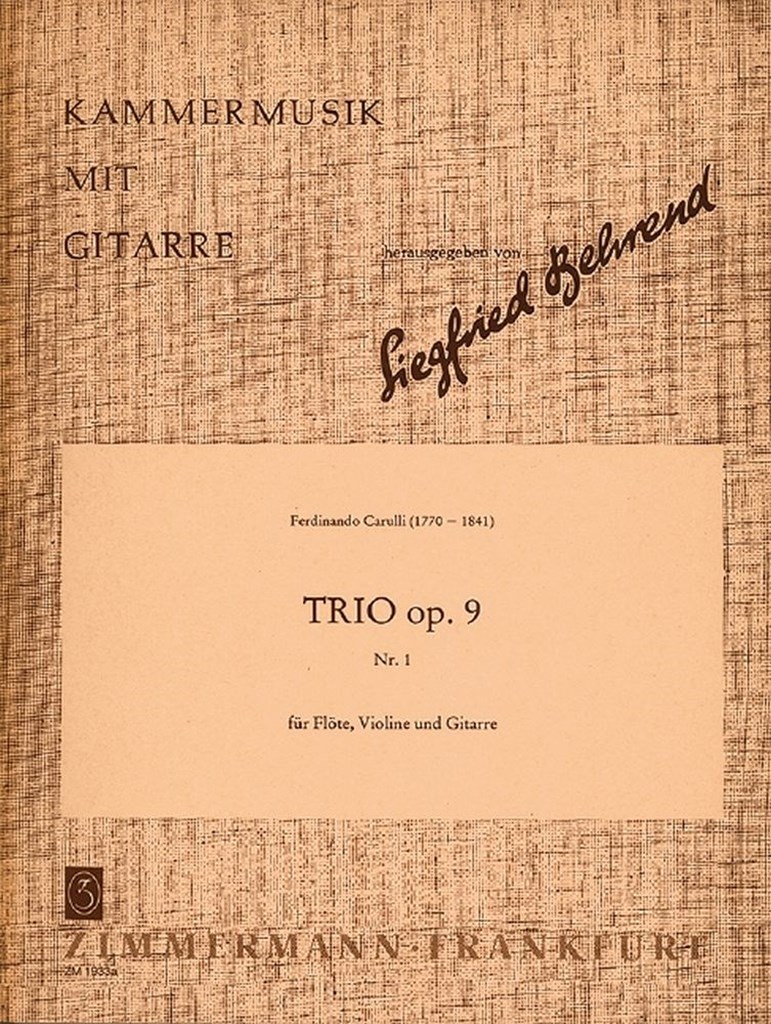 Trios op. 9/1 Heft 1