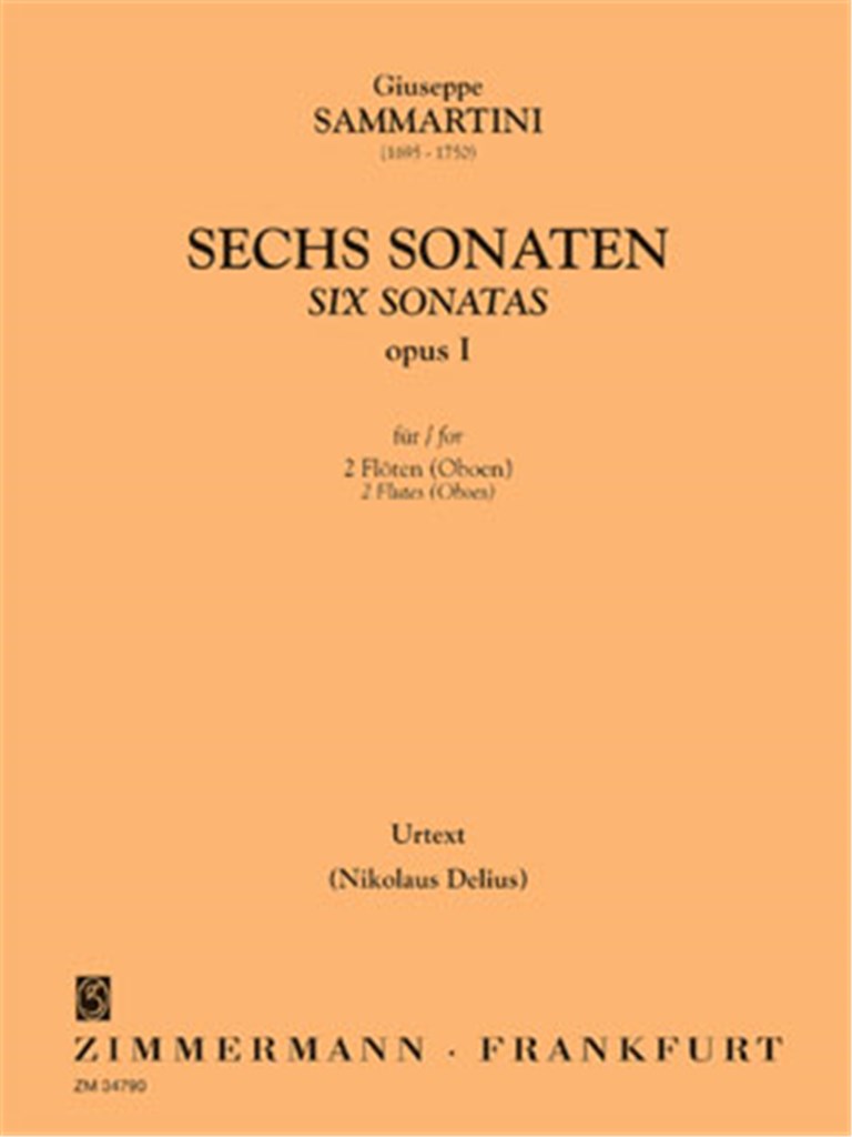 Sechs Sonaten für 2 Flöte