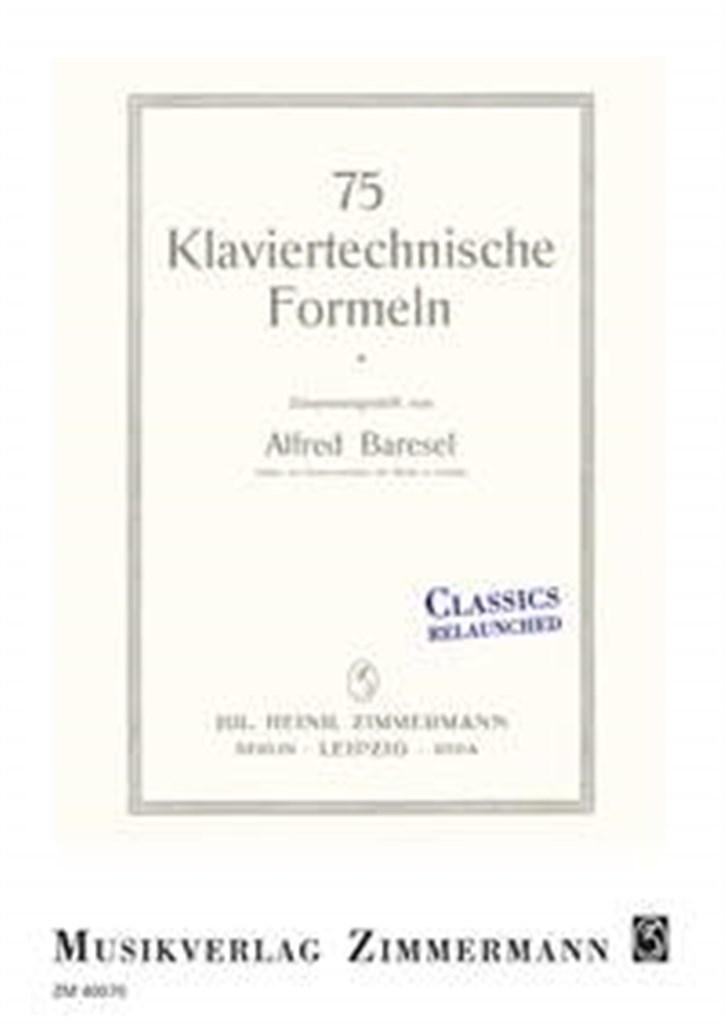 75 Klaviertechnische Formeln