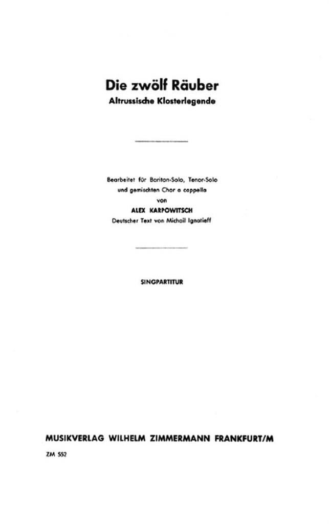 Die zwölf Räuber