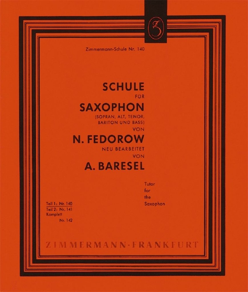 Schule für Saxophon Teil 1