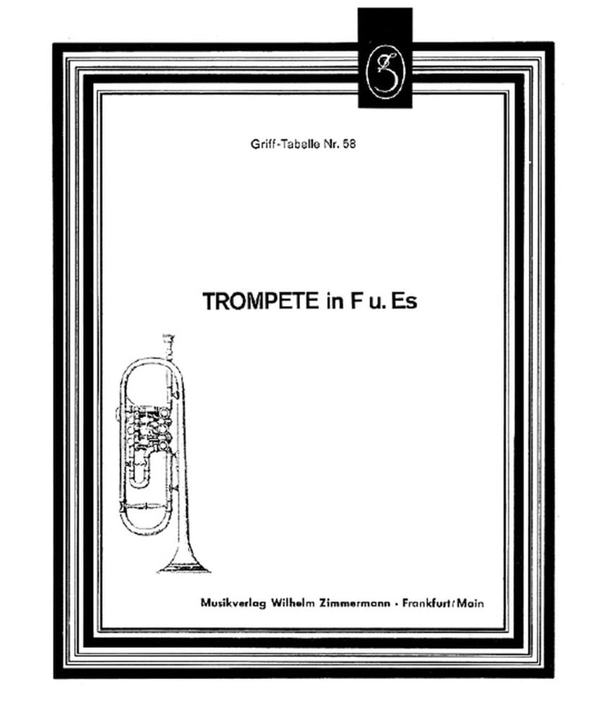 Grifftabelle für Trompete in F, Es