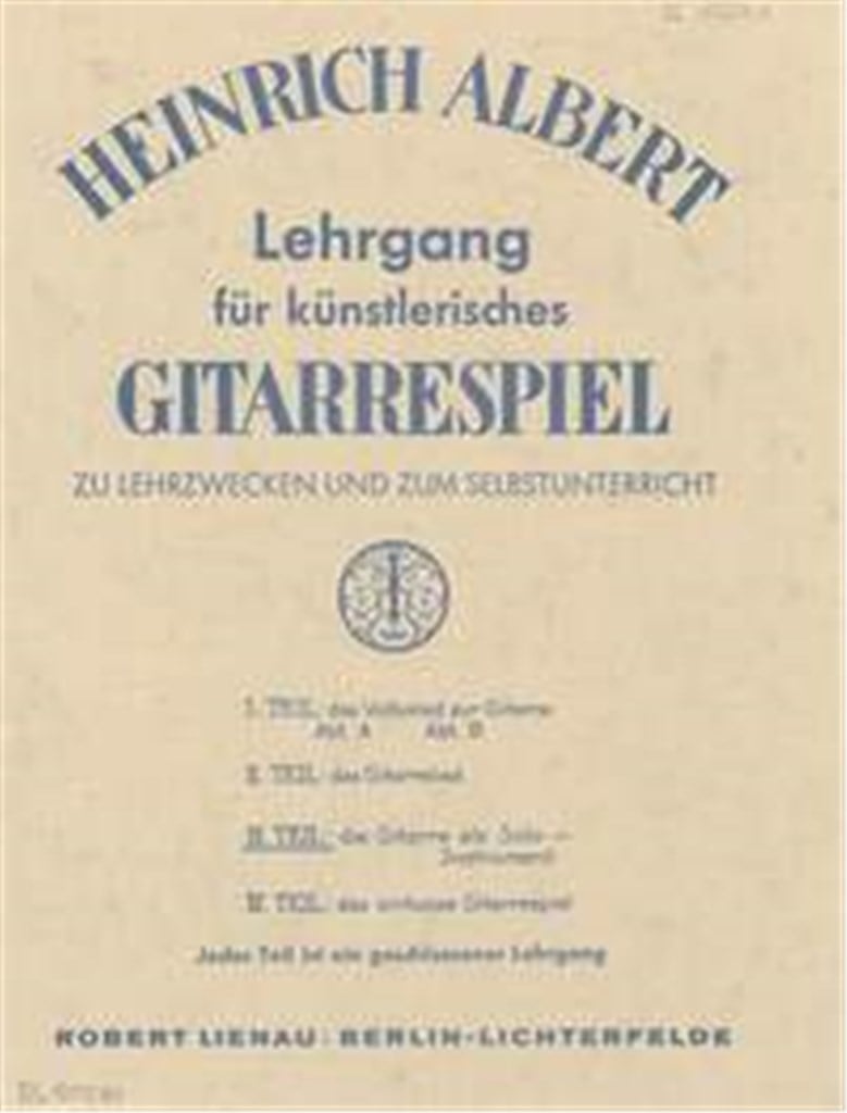 Lehrgang für künstlerisches Gitarrespiel Teil 3