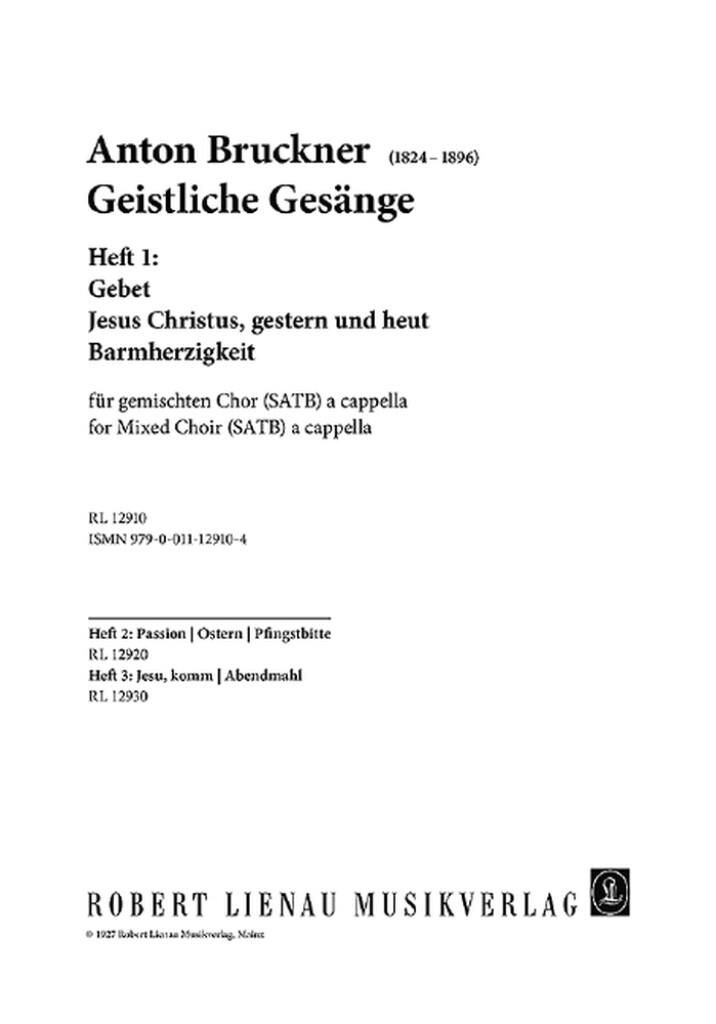 Geistliche Gesänge Heft 1