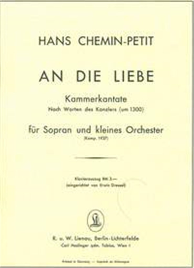 An die Liebe (Kanzler, um 1300)