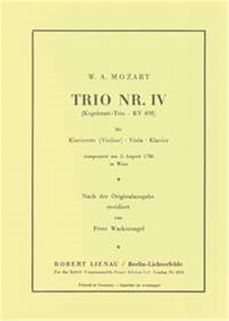 Trio Nr. IV KV 498