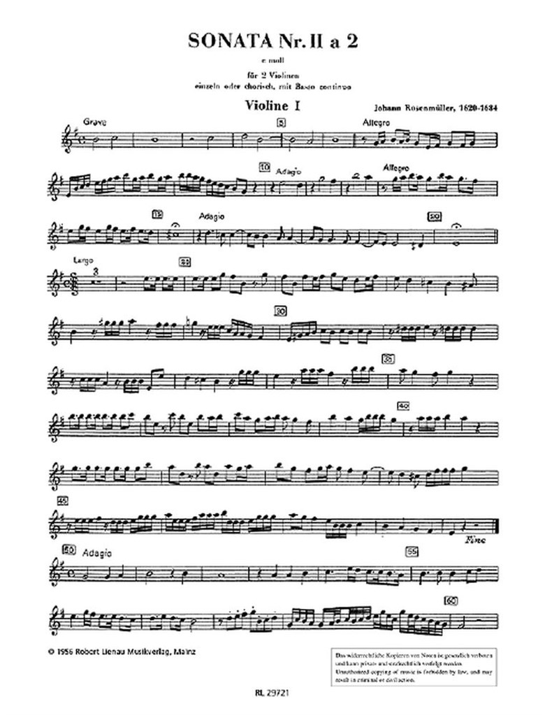 Sonata 2 e-Moll a 2