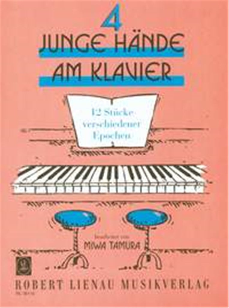 Vier junge Hände am Klavier