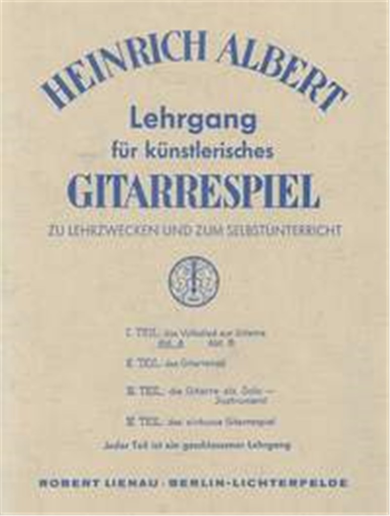 Lehrgang Für Künstlerisches Gitarrespiel Heft 1A